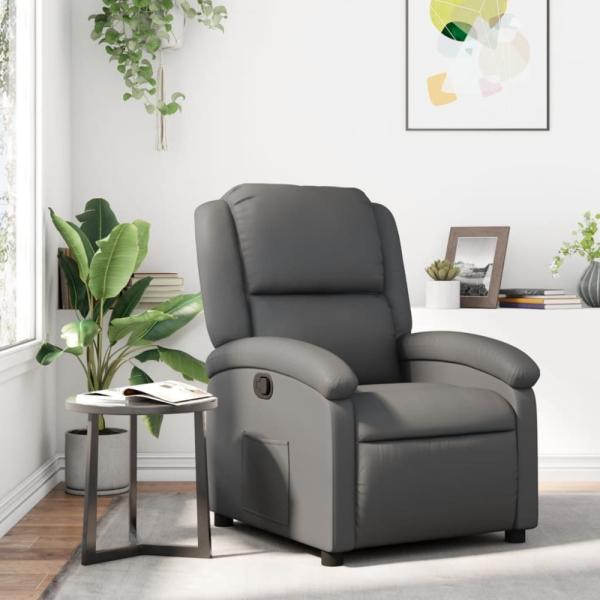 vidaXL Relaxsessel Grau Kunstleder 371778