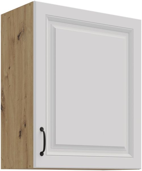 Hängeschrank 60 cm Stilo Weiss + Eiche Artisan Küchenzeile Küchenblock Küche
