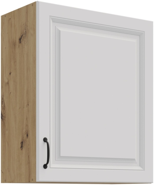 Hängeschrank 60 cm Stilo Weiss + Eiche Artisan Küchenzeile Küchenblock Küche