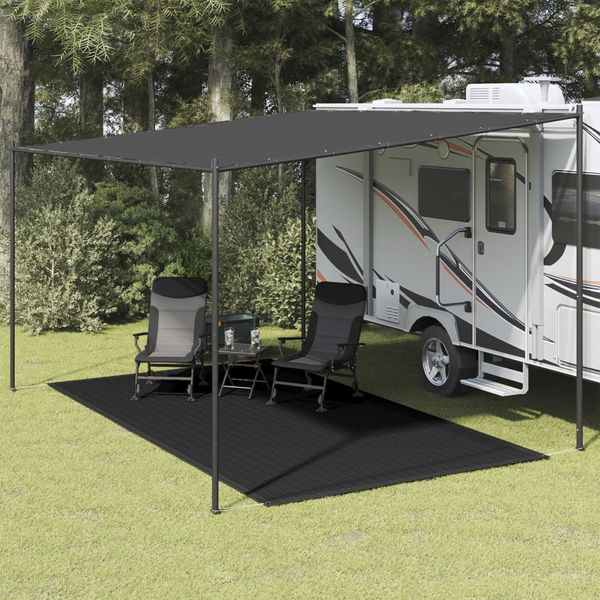 vidaXL Zeltteppich 250x450 cm Schwarz 310784