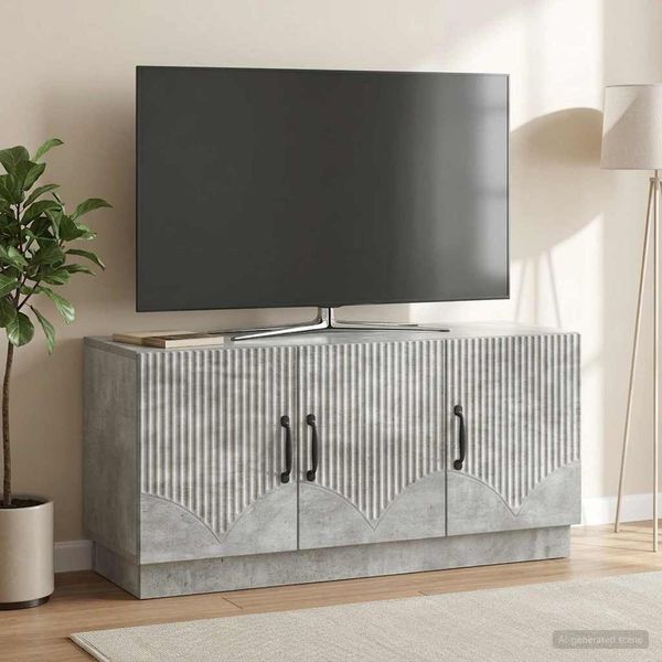 vidaXL TV-Schränk Betongrau 99 x 34,5 x 47 cm Holzwerkstoff 895408