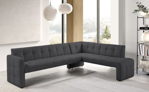 exxpo - sofa fashion Essbank Barista, bequem und elegant, hohe Bodenfreiheit, Eckbank Barista bequem und elegant, hochwertige Detailverarbeitung