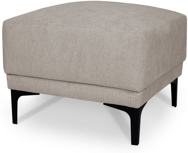 OTTO home Polsterhocker Xander (1 St), Breite 58 cm, Soft-Touch Chenille, schwarze Metallfüße