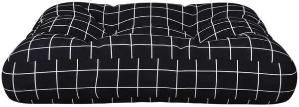 vidaXL Palettenkissen Schwarz Karomuster 60x60x12 cm Stoff 360463 Bild 5