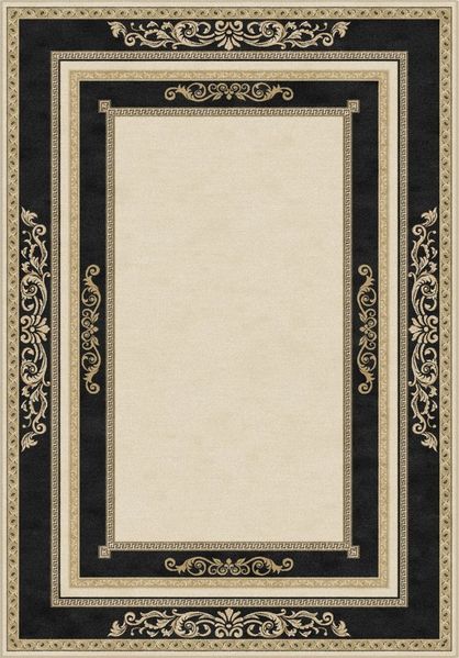 Belle Arti Teppich Teppich Wohnzimmer Flur Läufer Schwarz Gold Florenz K-Seide rutschfest, Rechteckig, Kurzflor Schlafzimmer Flur Läufer Viskose Seidenglanz Rund Orient