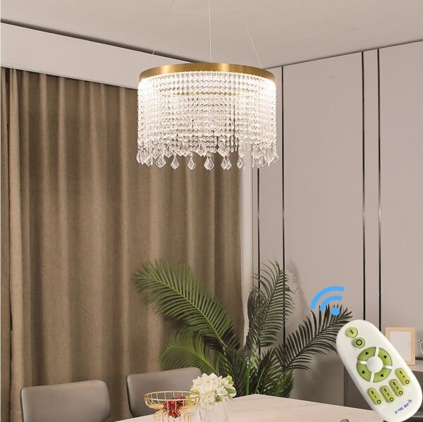 Eurohandisplay LED Pendelleuchte LED Pendelleuchte Hängelampe Fernbedienung dimmbar Farbton steubar, LED fest integriert, Kaltweiß- bis Warmweiß, Lichtfarbe und Helligkeit einstellbar