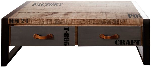 Couchtisch Mango 115x60x40 natur bedruckt FACTORY #128