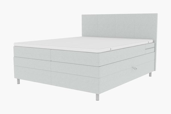 Boxspringbett Celina - Strukturstoff - hellgrau - 160x200 cm