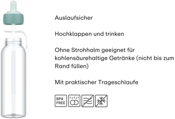 Mepal CAMPUS Wasserflasche Flip-Up 500 ml Cool Pink (2025) Bild 3