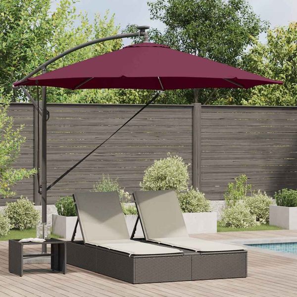 vidaXL Sonnenschirm Bordeauxrot 294 x 294 x 248 cm 42003389