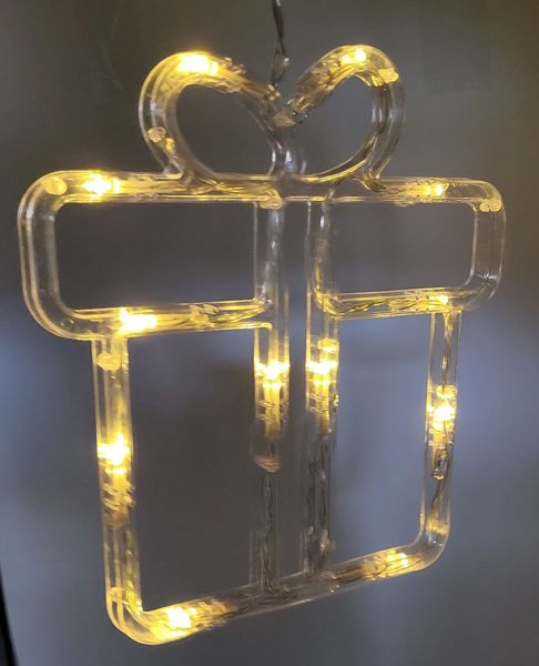 LED-Weihnachtsdeko Stern Mond Glocke Rentier Fensterdeko Lichterkette Saugnapf