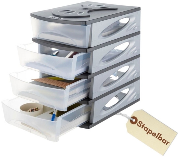 GarPet Auflagenbox Schubladenbox A4 Ablagefächer Stapelbar Büro Ablagebox A4 Briefablage