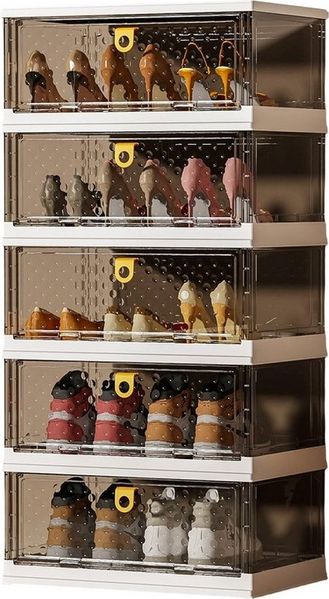 GarveeMore Schuhschrank Schuh Aufbewahrung Box Schuh Boxen klar Schuh Organizer