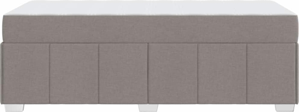 vidaXL Bettgestell mit Matratze Taupe 90 x 190 cm Stoff 3398255 Bild 6