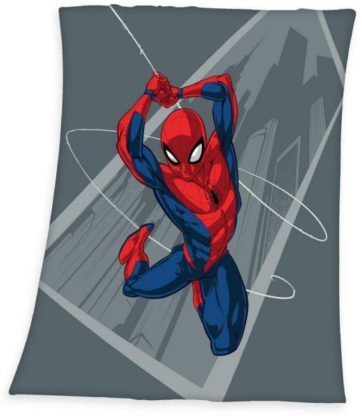 Wohndecke Spiderman Fleecedecke Schmusedecke Kuscheldecke 130 x 170 cm, Herding