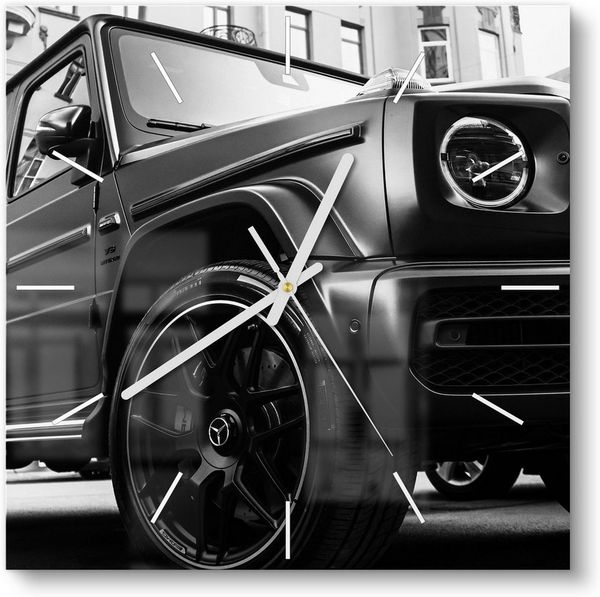 DEQORI Wanduhr 'Urbane Dominanz' (Glas Glasuhr modern Wand Uhr Design Küchenuhr)