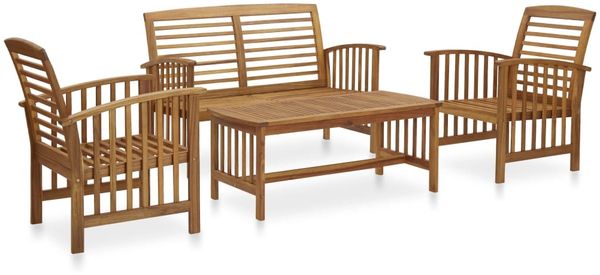 vidaXL 4-tlg. Garten-Lounge-Set Massivholz Akazie 3057971