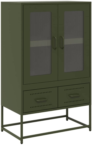 vidaXL Highboard Olivgrün 68x39x111,5 cm Stahl 853366