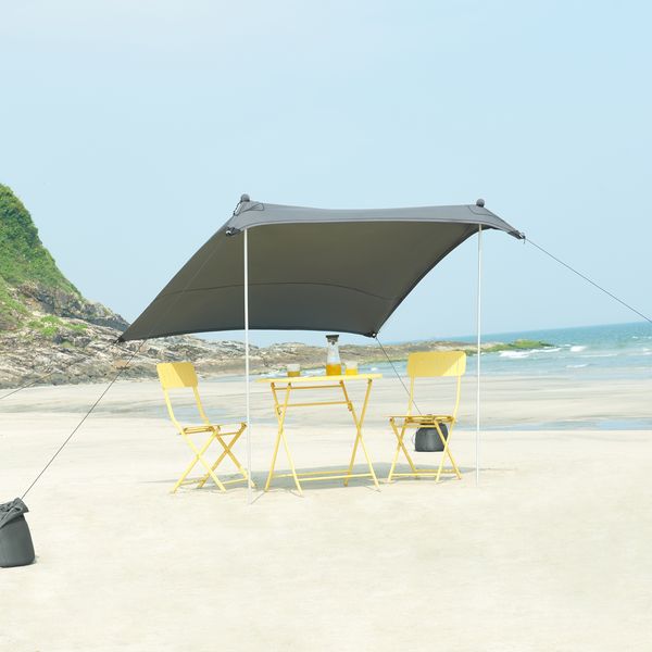 Strandzelt Bernheze 270x270x210cm Grau [pro. tec]