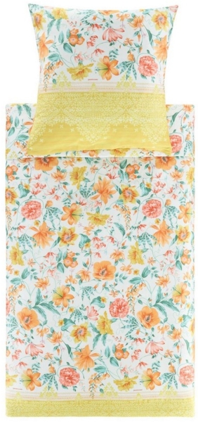 Bassetti Bettwäsche Bassetti Satin Bettwäsche CASABLANCA, Y1 Gelb, Baumwolle, 2 teilig