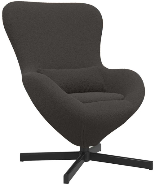 vidaXL Eiersessel Dunkelgrau 63 x 73 x 90 cm Stoff 42002771