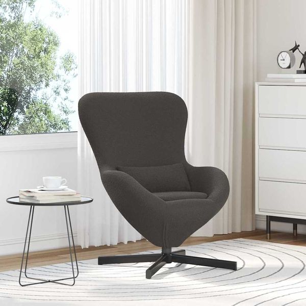 vidaXL Eiersessel Dunkelgrau 63 x 73 x 90 cm Stoff 42002771
