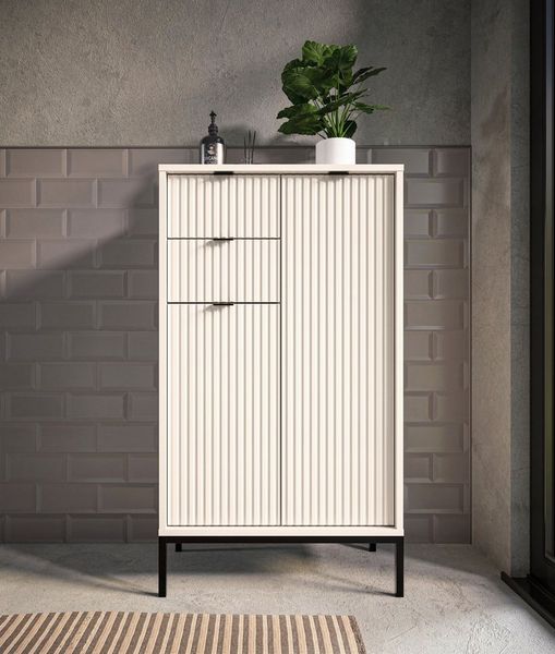 BASIC by Balculina Midischrank Lucera Midischrank, Badezimmerschrank BxHxT 60x106x32 (1-St) Breite 60 cm, Tür L/R montierbar