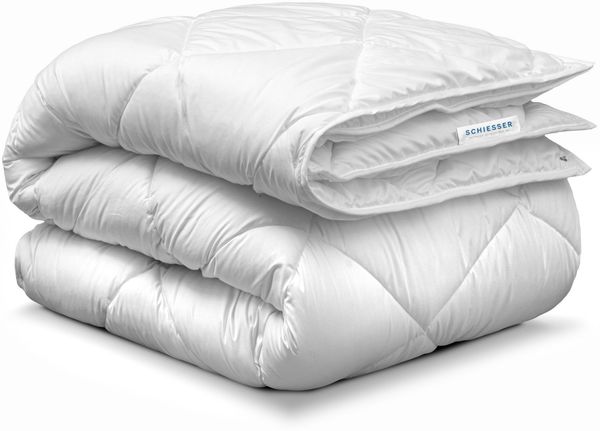 Schiesser 4-Jahreszeiten Bettdeckenset Lykke - 2-teilig - 155 x 220 cm - Weiß