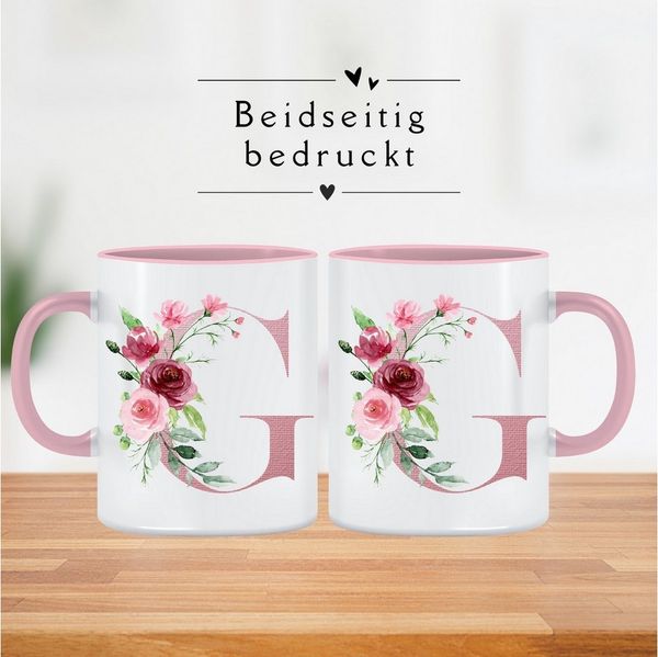 Unal Store Tasse Personalisierte Tasse mit Buchstabe von A bis Z Weihnachten Geschenke
