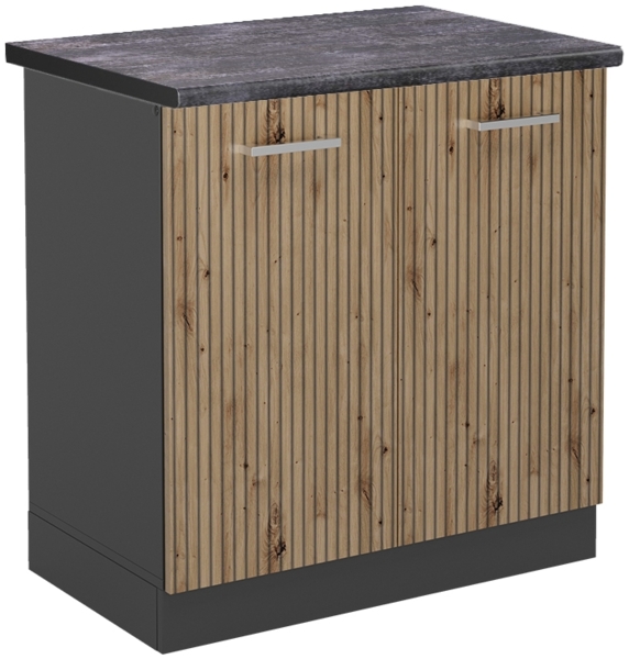 Spülenunterschrank R-Line Artisan-Eiche 80 cm , AP Anthrazit Vicco