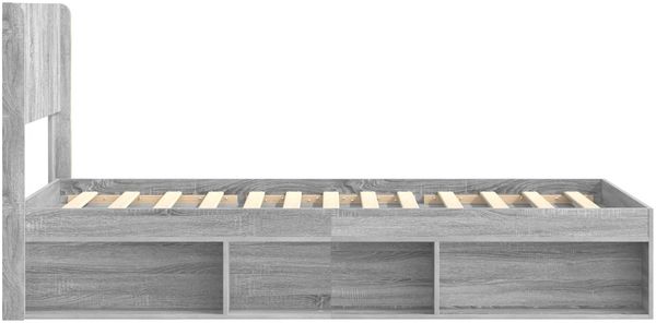 vidaXL Bettgestell mit Stauraum und Kopfteil Grau Sonoma 90 x 190 cm 3414264 Bild 6