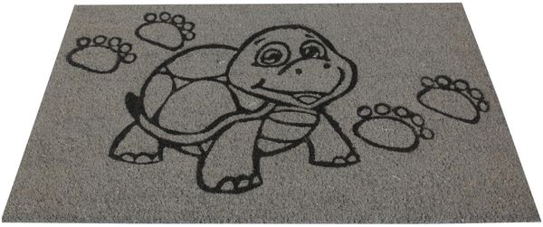 Bestlivings Fußmatte Kokos Schuhabtreter 50x75cm in grau ( Schildkröte ), weitere Motive erhältlich