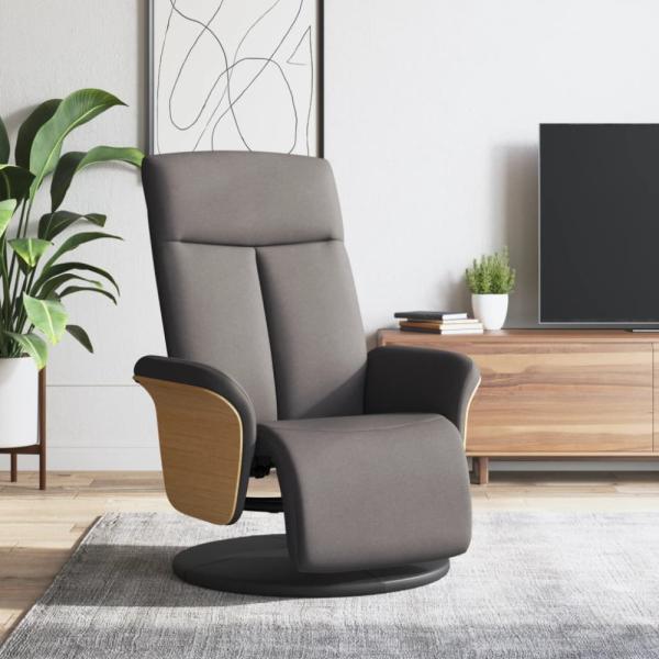 vidaXL Relaxsessel mit Fußteil Taupe Stoff 356526