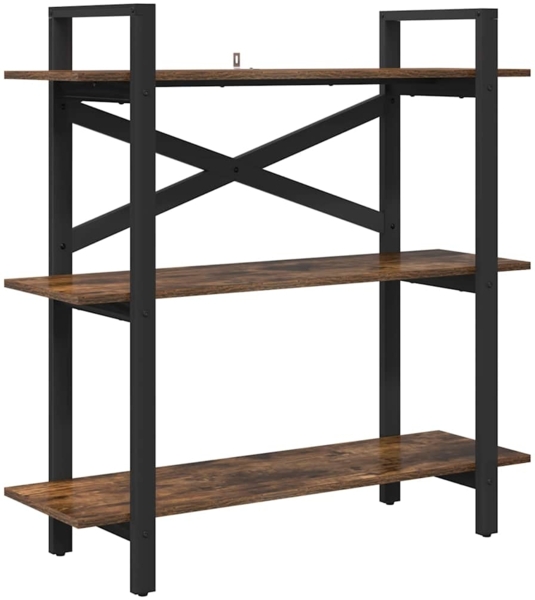 vidaXL Bücherregal Geräucherte Eiche 100 x 33,5 x 102 cm Holzwerkstoff 883948