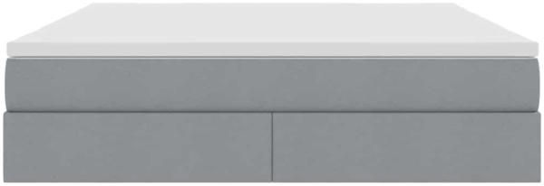 vidaXL Aufbewahrungsbett mit Matratze Hellgrau 160x200 cm Polyester 3370236 Bild 6