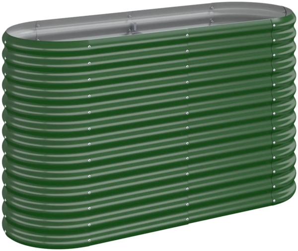 vidaXL Hochbeet Verzinkter Stahl 114x40x68 cm Grün 318888