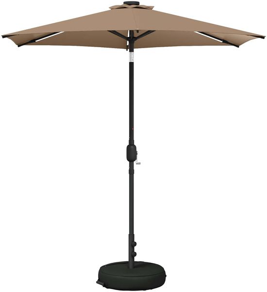 vidaXL Garten Sonnenschirm mit LED-Lichtern 230x230 cm Polyester 42036250