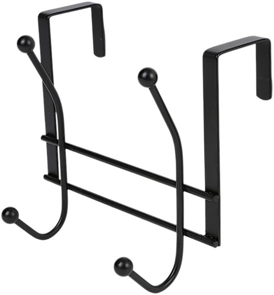 Türgarderobe schwarz Türhaken Kleiderhaken Schrankgarderobe Handtuchhalter