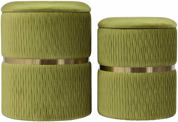 Hocker Zora 425 2er-Set Pistachio-Grün
