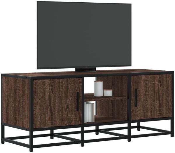 vidaXL TV-Schrank Eichen-Optik 100x35x41 cm Holzwerkstoff und Metall 848838