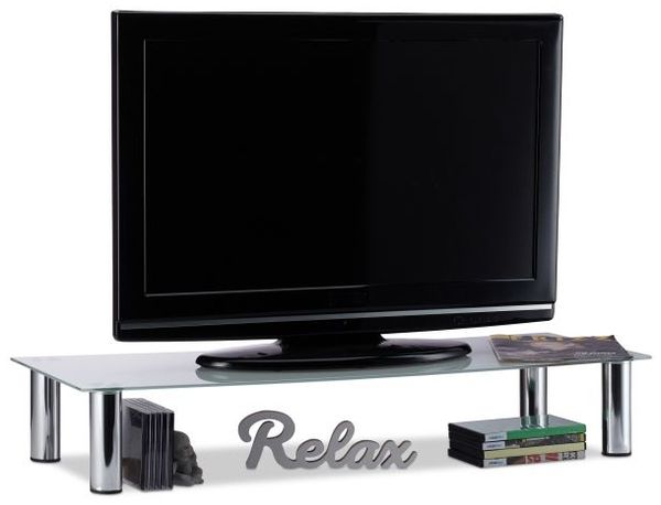 Relaxdays TV-Tisch Glas