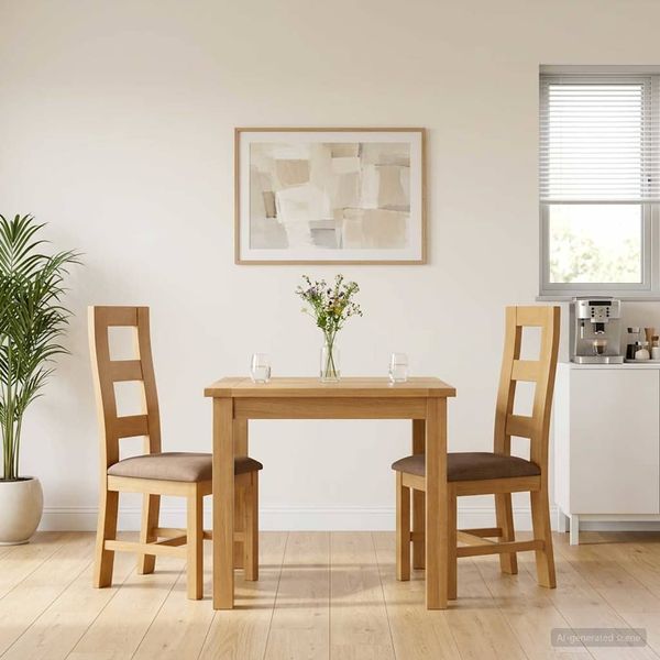 vidaXL Esszimmerstuhl 2 pcs Massivholz Eiche Grau 45 x 51 x 105 cm 42039164