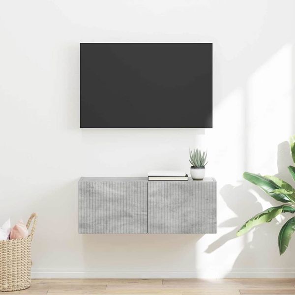 vidaXL TV-Wandschrank Beton 78,5 x 31 x 29,5 cm Holzwerkstoff 892215