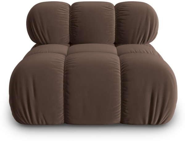 Micadoni Armloses Modul Bellis Samt Bluvel Dunkelbraun