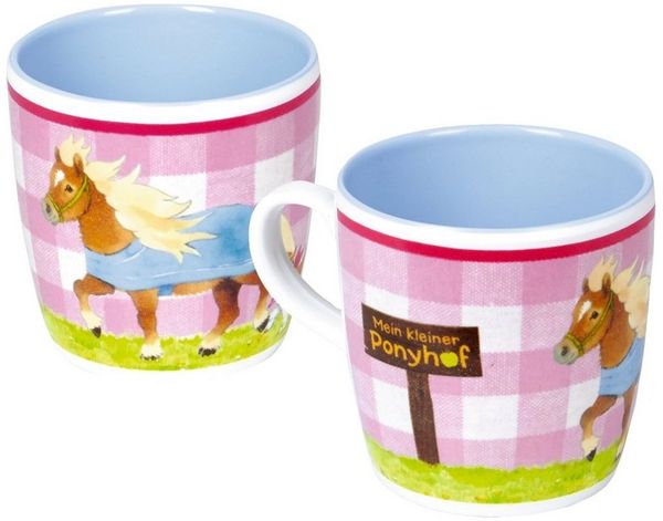 COPPENRATH DIE SPIEGELBURG Kindergeschirr-Set 13339 Melamin-Tasse Mein kleiner Ponyhof