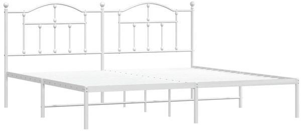 vidaXL Bettgestell mit Kopfteil Metall Weiß 193x203 cm 353494 Bild 3