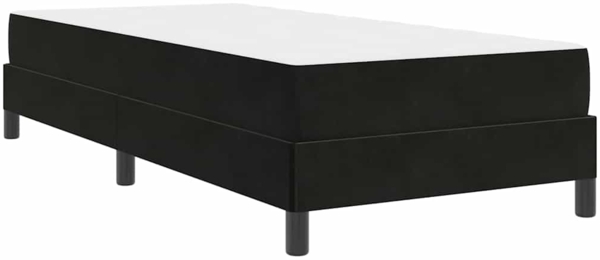 vidaXL Boxspringbett mit Matratze Schwarz 90 x 190 cm Stoff 3398661 Bild 1