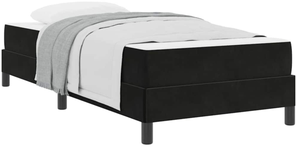 vidaXL Boxspringbett mit Matratze Schwarz 90 x 190 cm Stoff 3398661 Bild 2