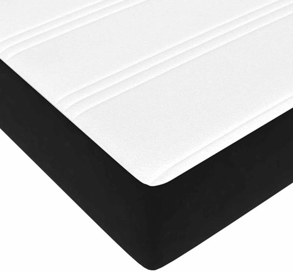 vidaXL Boxspringbett mit Matratze Schwarz 90 x 190 cm Stoff 3398661 Bild 9