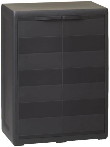 vidaXL Gartenschrank mit 1 Regal Schwarz 43706